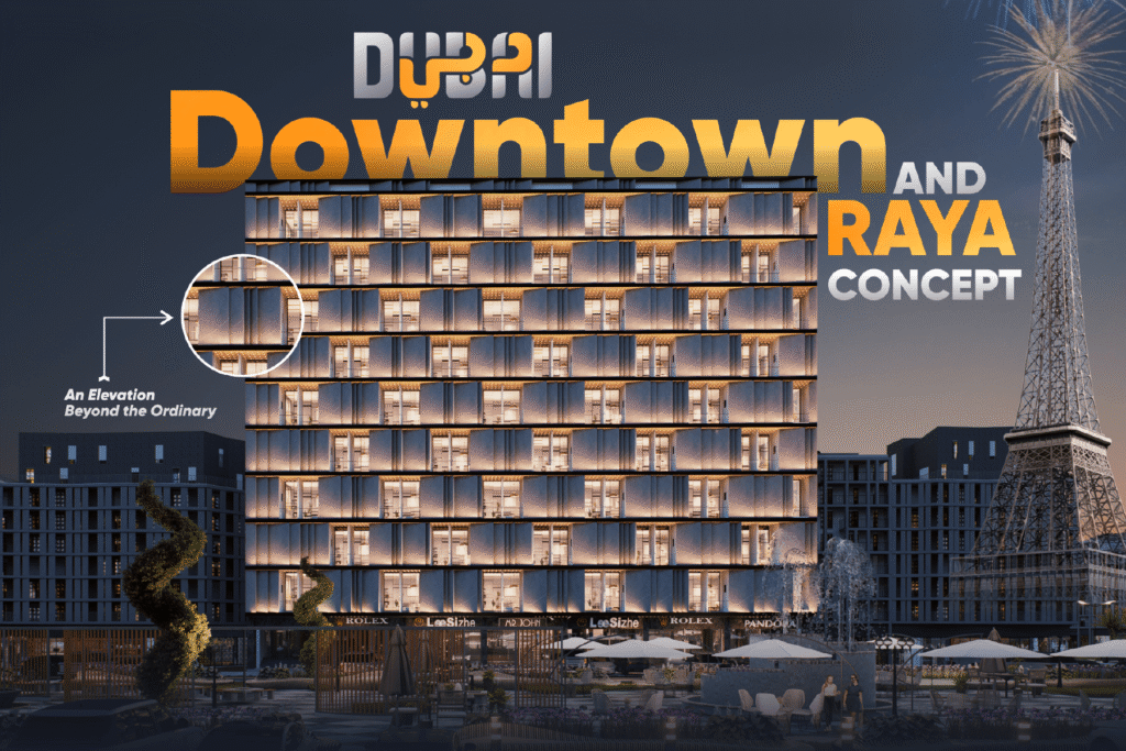 The Grand 15 building exterior featuring modern apartments and commercial shops on installments in Lahore.
